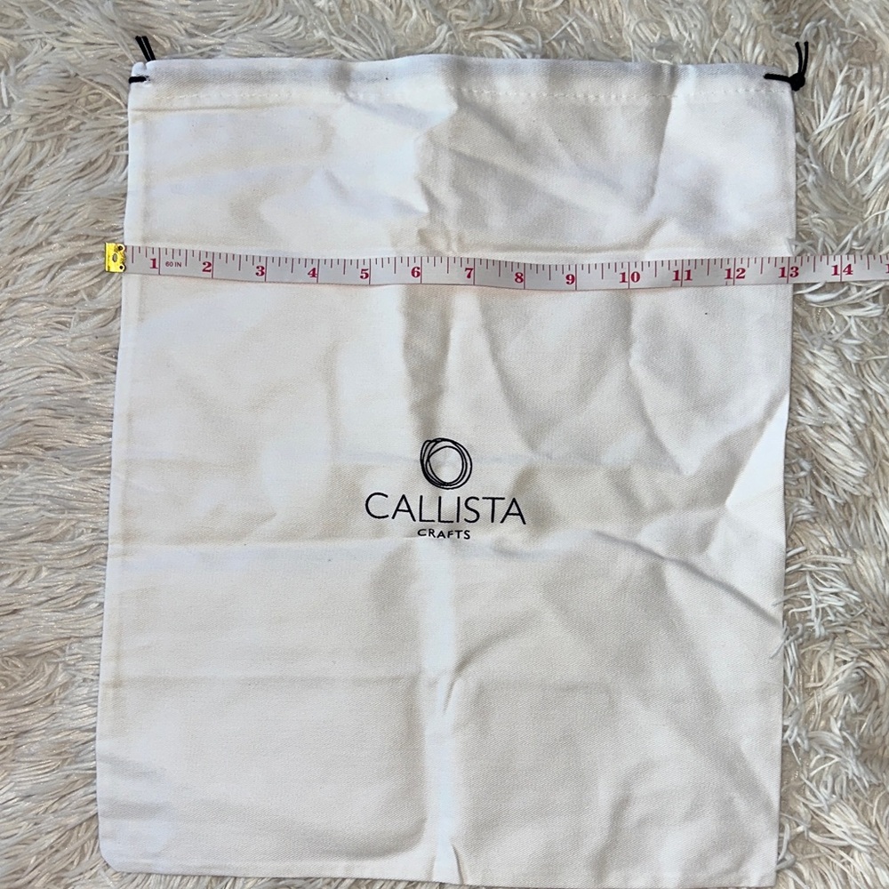 Callista Crafts White Drawstring Bag